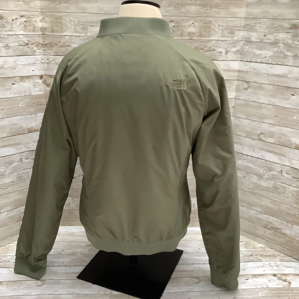The North Face Puffer Bomber Jacket Insulated Olive Army Green M Medium - Picture 2 of 16